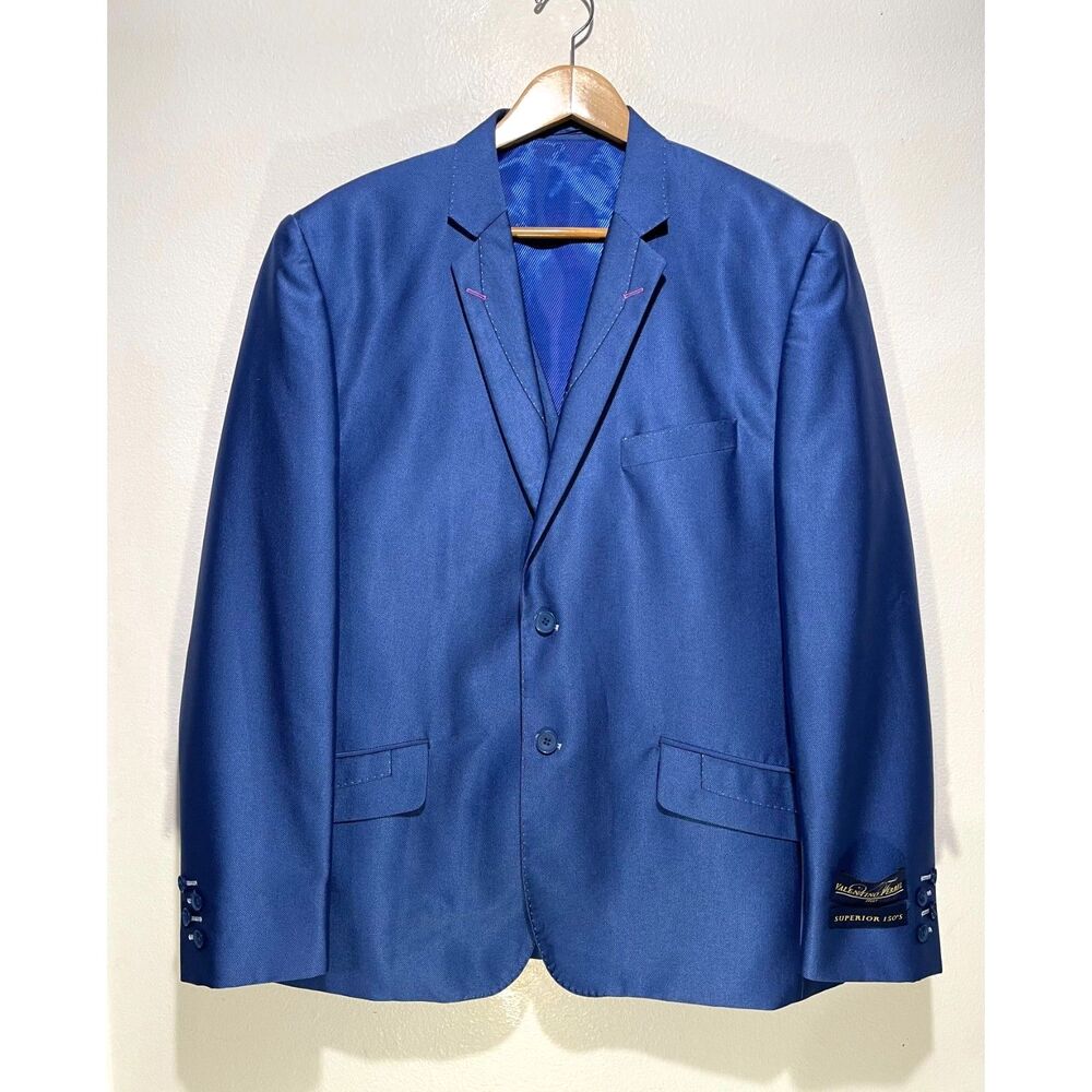 Valentino Ferrel 3 pc suit jacket blazer Italy made formal men coat 48R pants42